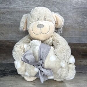 Silver One Dog Animal and Throw Blanket 2 Piece Gift Set 30"x40" Baby Newborn